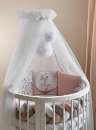 Set lenjerie patut bebe 7 piese Bambi roz (17)